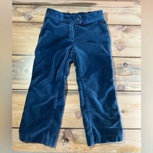 Girls Janie and Jack Deep Blue Velour Pants